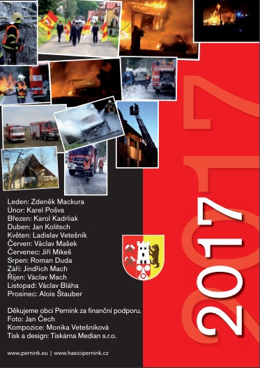 Zadní strana kalendáře SDH Pernink